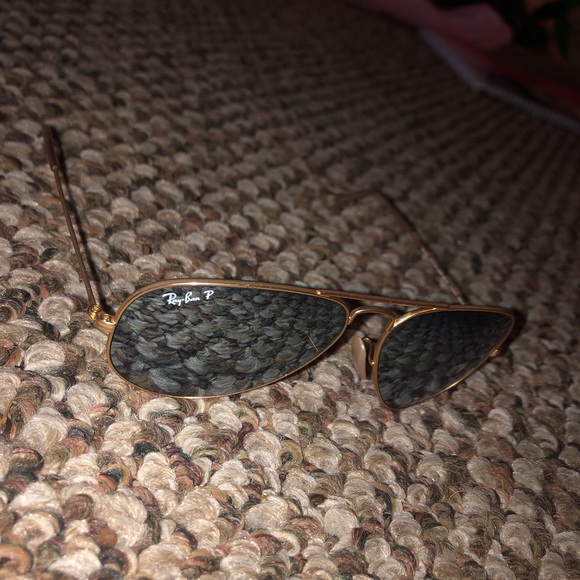 Lg Light Blue Polarized Flash Ray-Ban Aviators - Picture 3 of 8